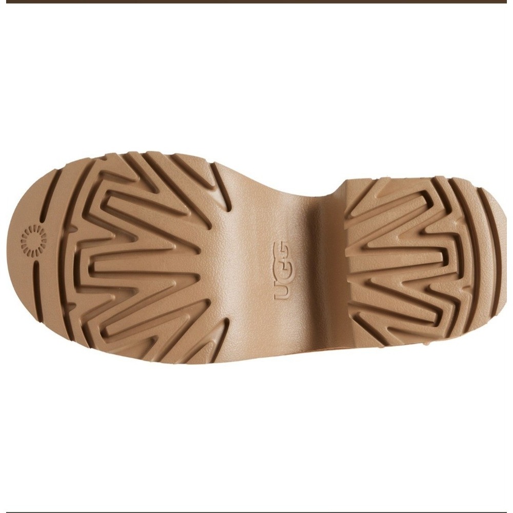 UGG Women's Trendy Block Heel Platform Boots Brown Suede Size 8 - Picture 7 of 9